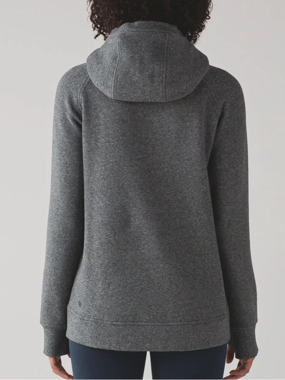 Lululemon Athletica Please Pullover Heathered Speckled Gray Funnel Neck Pullover